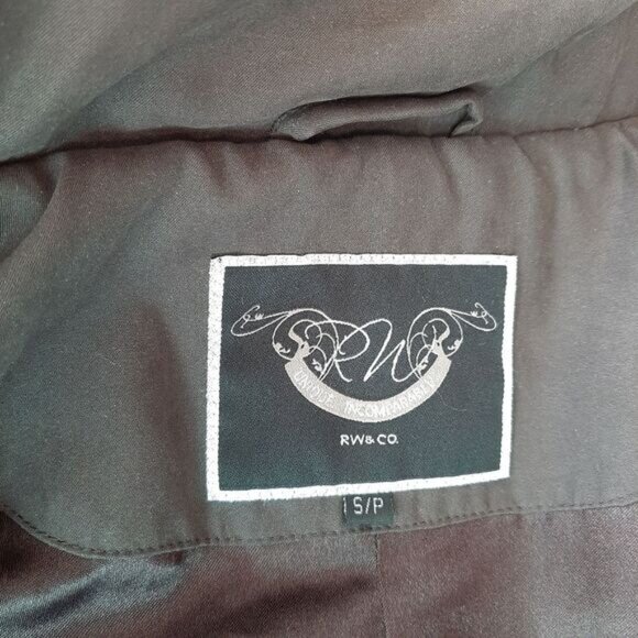 RW&CO. Down Insulated Puffer Winter Jacket Quilted Short Coat w/ Hood Brown Sz S - Picture 14 of 16